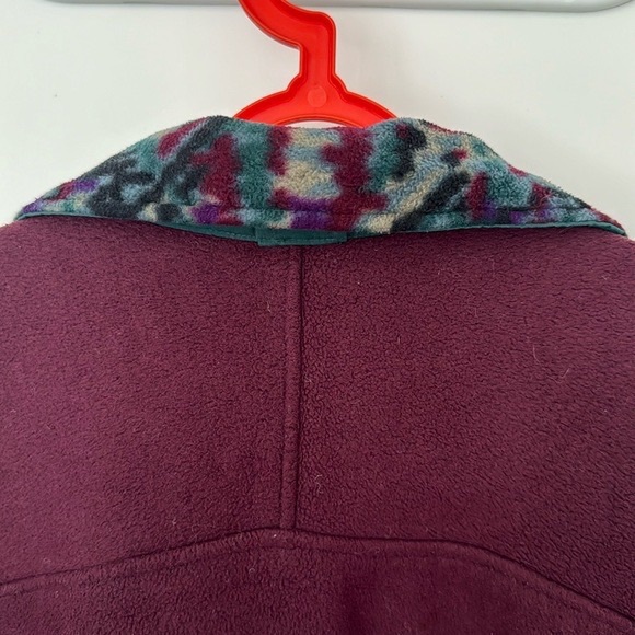 COLUMBIA Purple and Green Full Zip Long Sleeves Fleece Pullover in XL - Picture 7 of 14